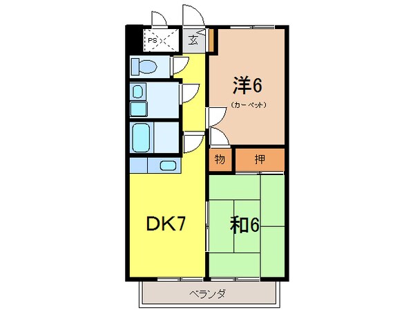 エクセルシオール北村の物件間取画像